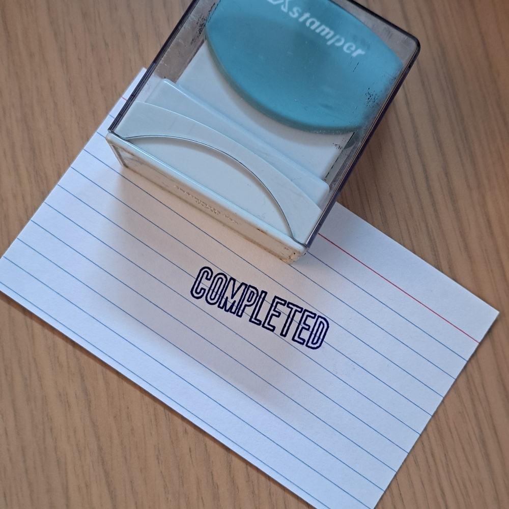 Blue Completed Stamper